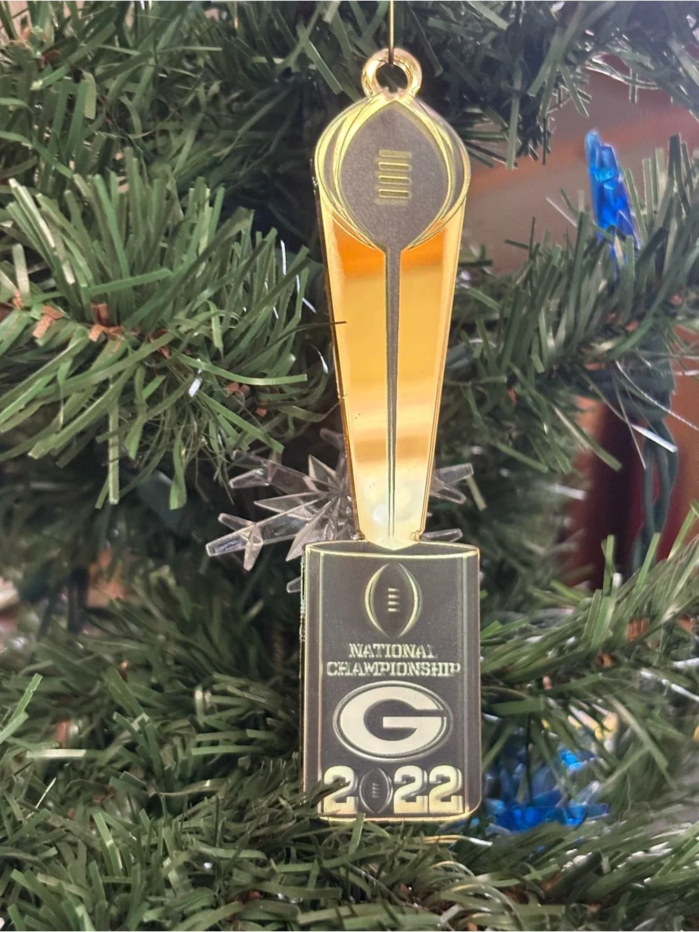 Georgia Bulldogs 2022 National Championship Trophy Ornament